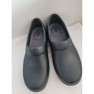 Crocs Triple Comfort Preowned Black Slip Resistant Work Clogs Womens Sz 11
